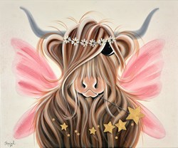 Daisy Flower Fairy by Jennifer Hogwood - Original Painting on Stretched Canvas sized 24x19 inches. Available from Whitewall Galleries
